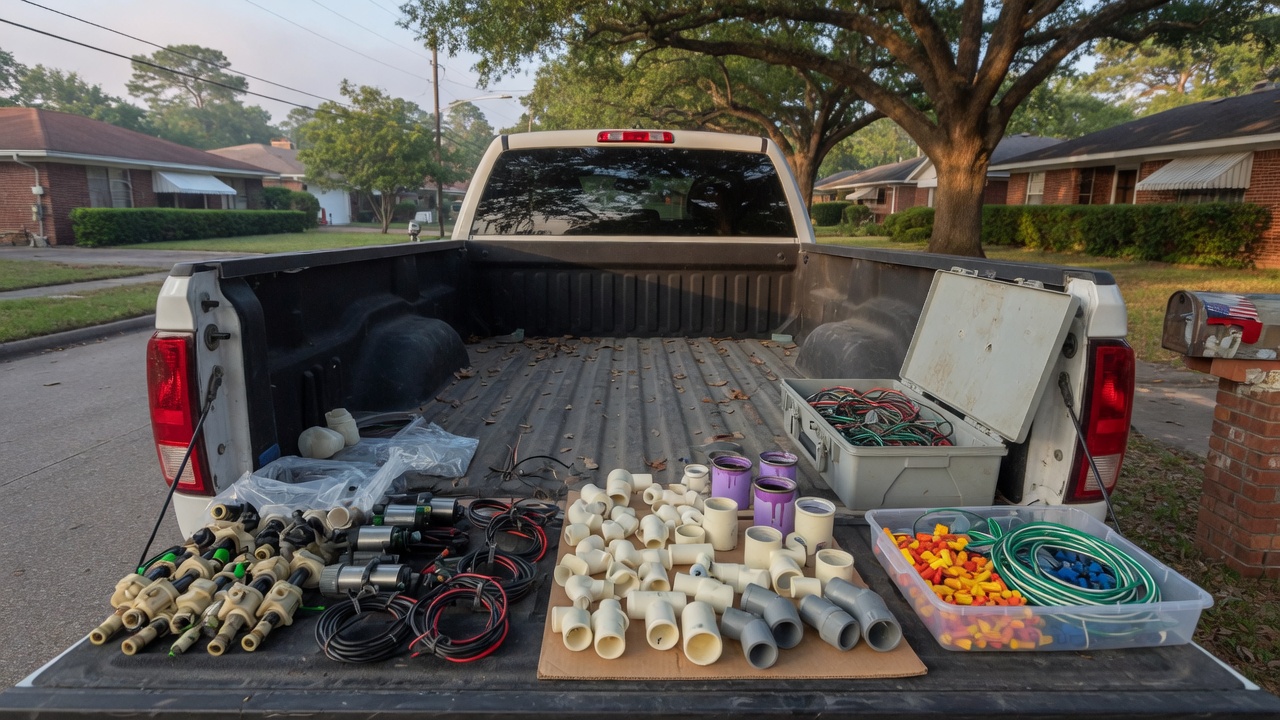 Sprinkler head repair in Houston TX